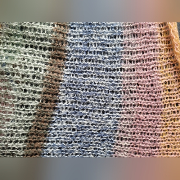 Anthropologie Knitted & Knotted Loose Knit Striped Cardigan, VGUC, Size S - Picture 5 of 7